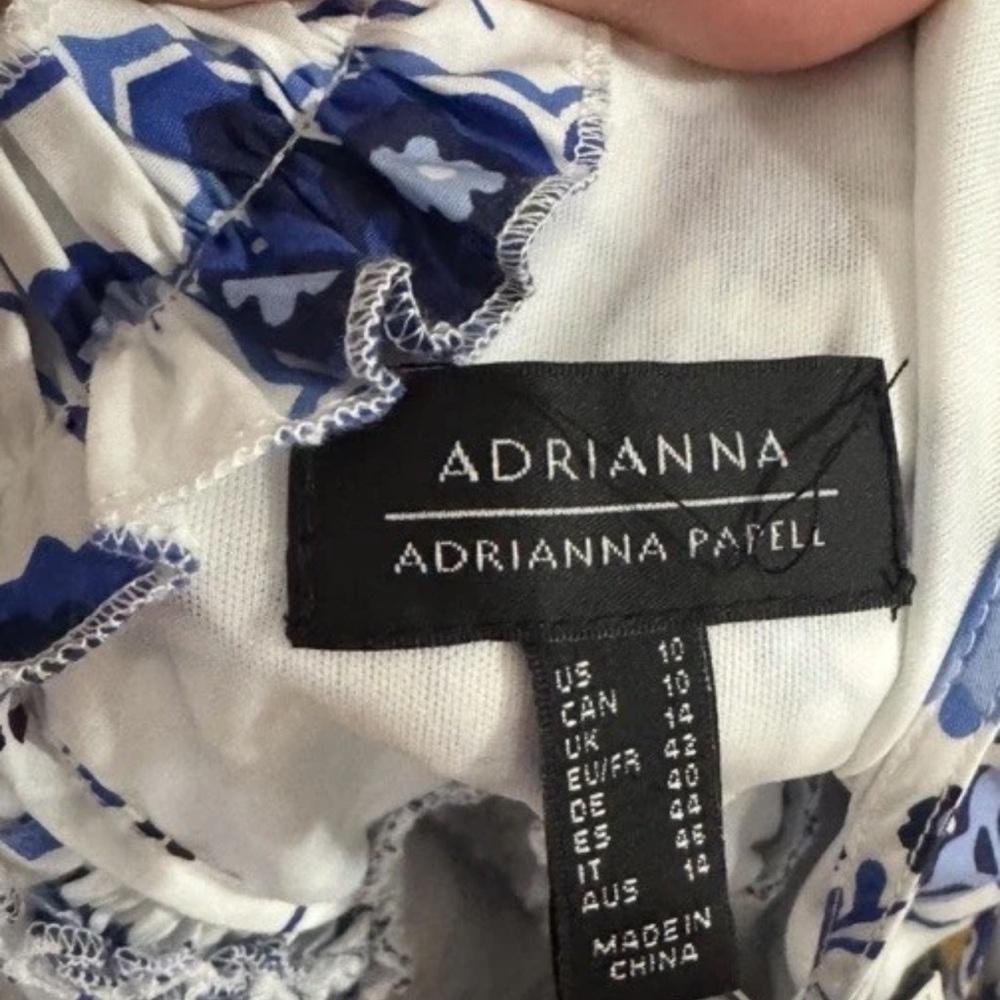 Adrianna Papell Blue and White Floral Maxi Dress - Picture 5 of 5